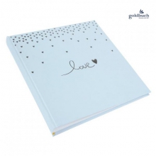  - Fotoalbum klasik 60stran 30x31cm Goldbuch 08014 RAINING HEARTS HELLBLAU